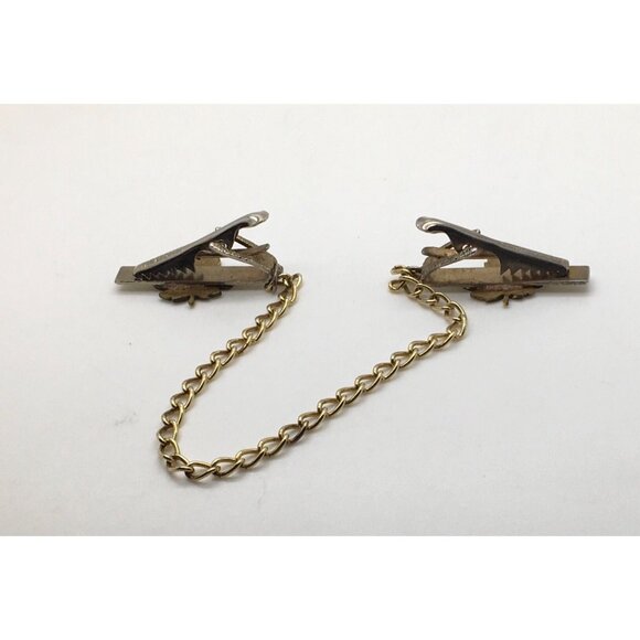 Vancouver BC Canada Sweater Clip  Pin Guard Enamel Maple Leaf Gold Tone - Picture 2 of 2